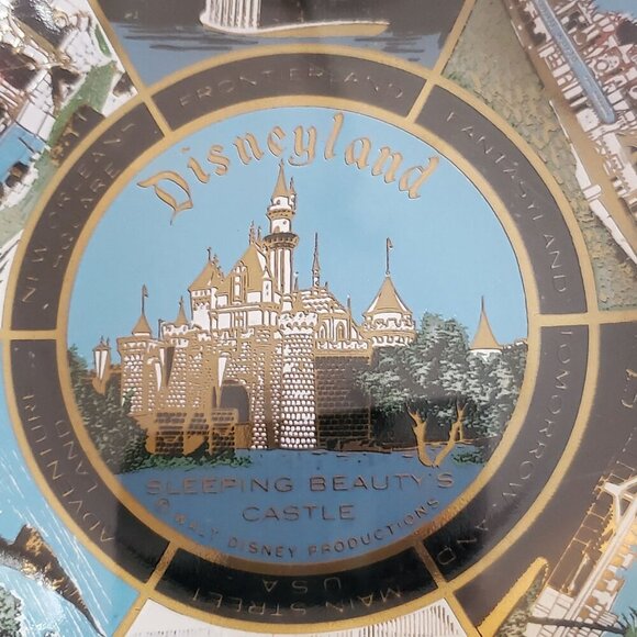 NIB VTG 1970s Walt Disney World Glass Fluted Edge Bowl Ashtray/Souvenir NOS - Picture 2 of 12